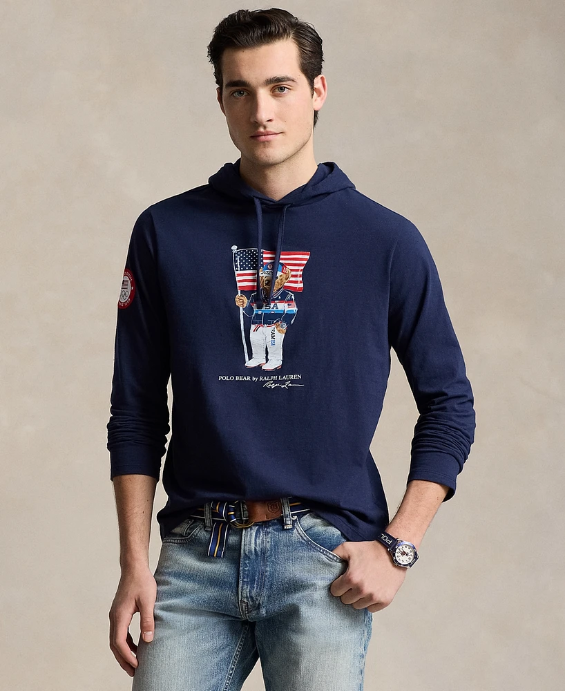 Polo Ralph Lauren Men's Team Usa Bear Graphic Hooded T-Shirt