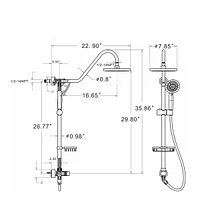 Streamdale Furniture Shower Head With Handheld Shower System - Oil