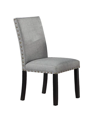 Simplie Fun Modern Grey Fabric Dining Chairs (Set of 2)