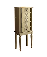 Streamdale Furniture Tammy Jewelry Armoire In Gold