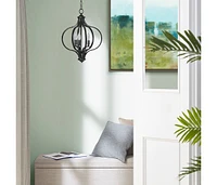 Streamdale Furniture Nava 3-Light Metal Chandelier With Adjustable Cha