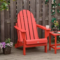 Outdoor Red Folding Adirondack Chair