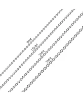 Bling Jewelry Thin 2MM 030 Gauge Strong .925 Sterling Silver Rope Link Chain Necklace