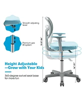 Costway Auto Lock Kids Mesh Chair with Armrests Height Adjustable