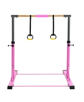 Streamdale Furniture Gymnastic Bar Settics Horizontal Bartics Kip Bar For Kids Home Use Pink