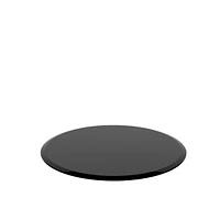 36" Inch Round Tempered Glass Table Top Black Glass 1/2" Inch Thick Beveled Polished Edge
