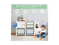 Slickblue Toddler Truck Storage Organizer with Plastic Bins