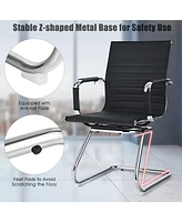 Costway Set of 2 Office Waiting Room Chairs for Reception Conference Area