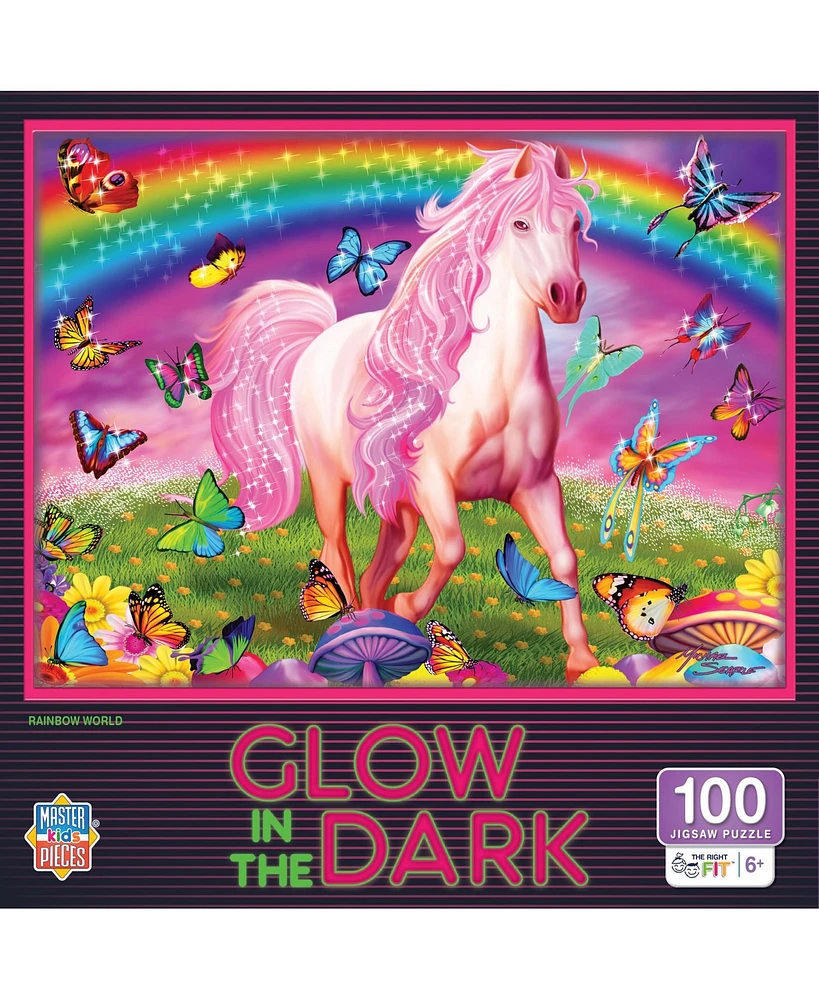 MasterPieces Puzzles MasterPieces Glow in the Dark - Rainbow World 100 Piece Jigsaw Puzzle