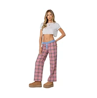 Edikted Women's Plaid & Stripe Pants