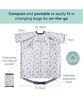 Bibado Short Sleeve Feeding Bibs ages 6-36 months Stain Free Clothing 100% Waterproof & Easy-Wipe Material