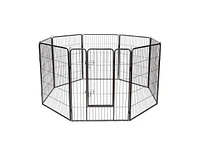 Slickblue 8 Metal Panel Heavy Duty Pet Playpen Dog Fence with Door-40 Inch