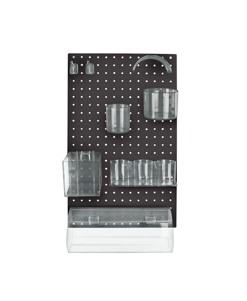 Azar Displays The Diy Multi-Purpose 10-Piece Pegboard Wall Organizer Kit with One Panel and Accessory Assortment