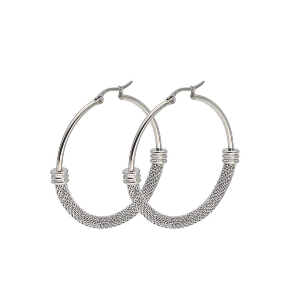 Hollywood Sensation Mesh Hoop Earrings