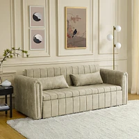 3-in-1 Pull-Out Sleeper Sofa with Rolled Arms
