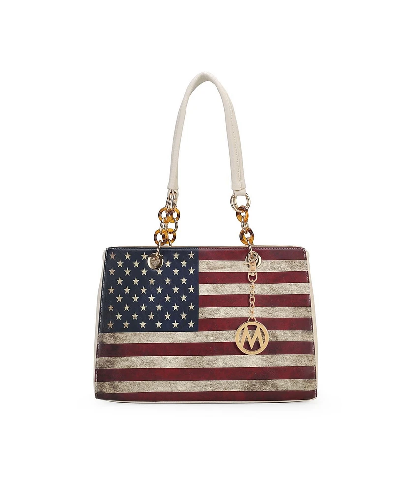 Mkf Collection Nevaeh patriotic pattern Shoulder Bag by Mia K