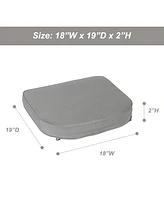 Aoodor Outdoor Chair Cushion W18''xD19'' Soft and Fade-resistant Polyester, Invisible Zipper for Easy Cleaning