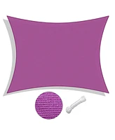 Yescom 13x10 Ft 97% Uv Block Rectangle Sun Shade Sail Hdpe Canopy Cover Net Balcony