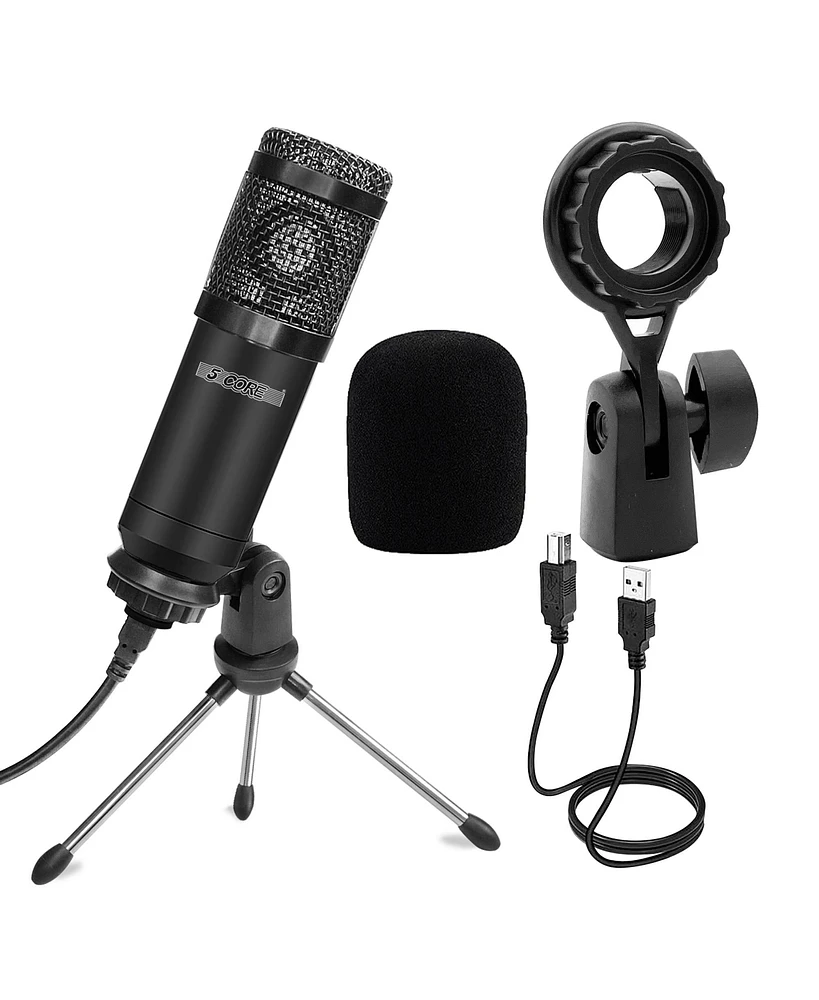 5 Core Podcast Equipment Bundle All in One Podcast Kit w Condenser Microphone Perfect for Recording Broadcasting Live Streaming - Rm 4 B