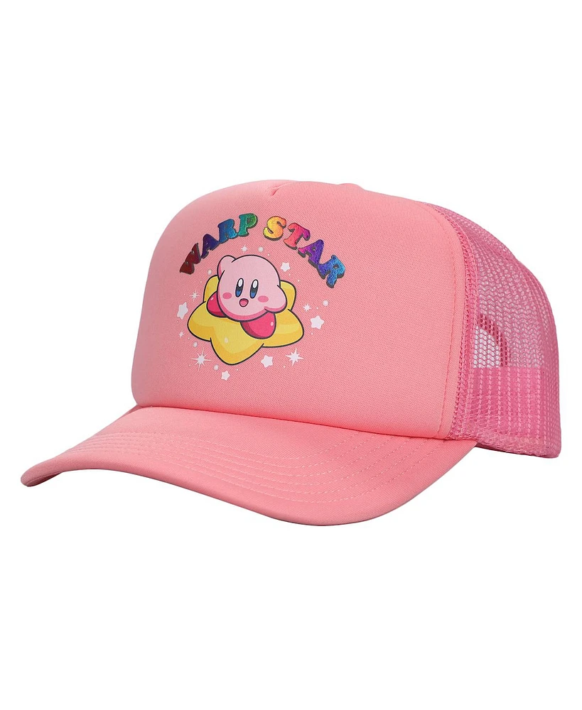 Kirby Men's Warp Star Pink Foam Trucker Hat