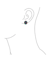 Bling Jewelry Southwestern Natural Lapis Blue Turquoise Multicolor Cabochon Oval Large s Western Concho Clip On Earrings Non Pierced Ears Sterling Sil