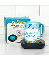 Uncanny Brands Dr. Seuss Oh, the Places You'll Go Mug with Warmer – Keeps Your Favorite Beverage Warm - Auto Shut On/Off