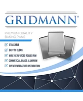 Gridmann 18" x 26" Commercial Grade Aluminum Perforated Baking Sheet Pan, Full Size Baking Tray