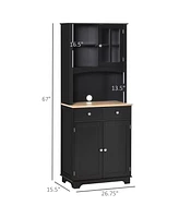 Homcom Kitchen Buffet and Hutch Pantry/Wood Cabinet for Dining Room