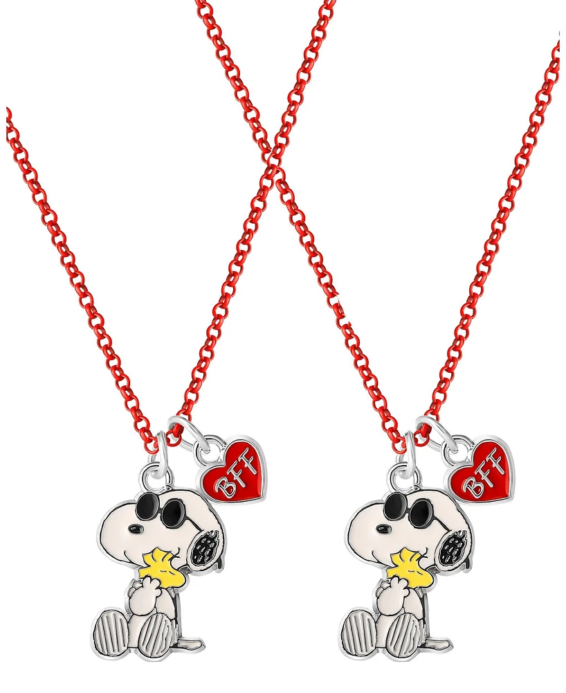 Peanuts Snoopy and Woodstock Bff Fashion 2 Pc Necklace Set