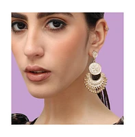 Sohi Women's Coin Drop Earrings