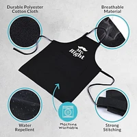 Zulay Kitchen Funny Aprons for Men, Women & Couples 2 Piece