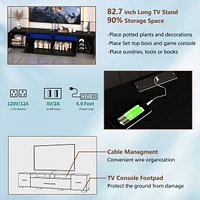 Rgb Led Tv Stand with Storage and Remote Control