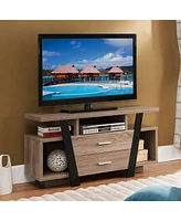 Simplie Fun Tv Stand Dark Taupe Black