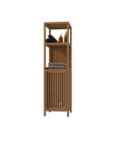 Streamdale Furniture Large Capacity Multifunctional Bamboo Storage Cabinet Furniture For Bathroom And Living Room