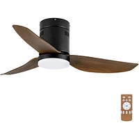 Streamdale Furniture Simple Deluxe 40-Inch Ceiling Fan With Led Light And Remote Control, 6-Speed Modes, 2 Rotation