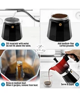 5.5 Cups Classic Stovetop Italian Style Espresso Maker Moka Pot