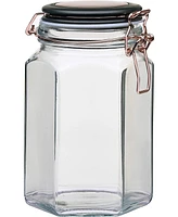 Amici Home Adler Collection Food Safe Hermetic Preserving Glass Canister With Lid & Clippers, Oz