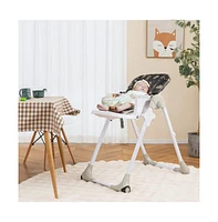 Slickblue Toddler 3-In-1 Convertible Baby High Chair