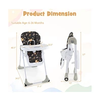 Slickblue Toddler 3-In-1 Convertible Baby High Chair