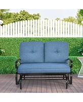 Sugift Outdoor Swing Glider Chair with Comfortable Cushions