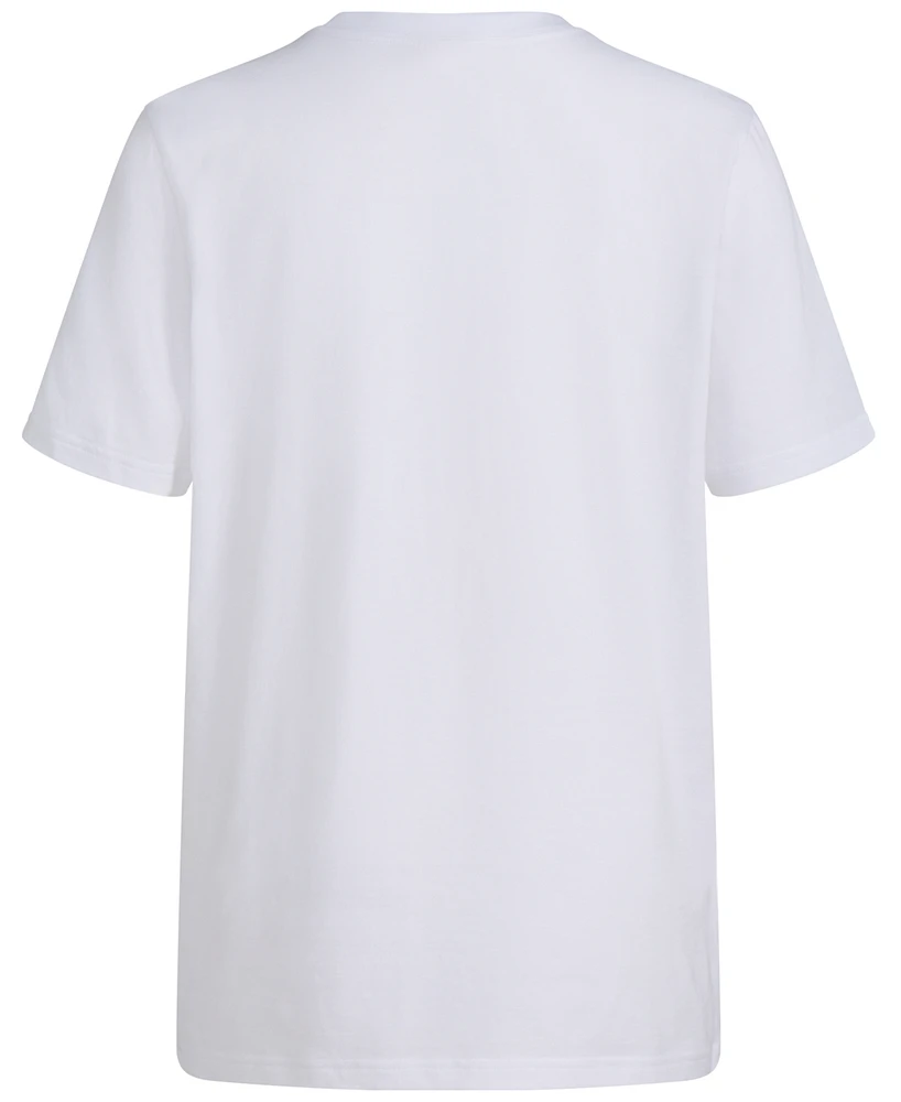 adidas Big Boys Cotton Short-Sleeve Slime Logo Graphic T-Shirt