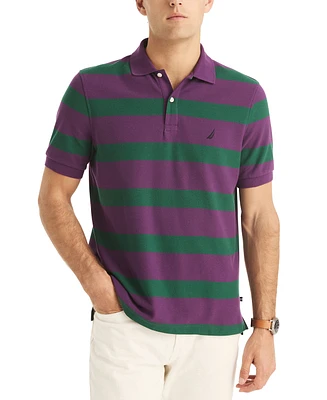 Nautica Men's Classic Short Sleeve Striped Deck Polo Shirt