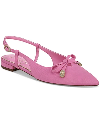 Circus Ny by Sam Edelman Women's Lafayette Pointed-Toe Slingback Bow Flats