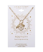 Unwritten Cubic Zirconia Mother of Pearl Star Hamsa Hand Carabiner Lock Charm Pendant Necklace