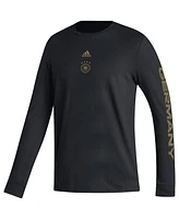 Adidas Men's Germany National Team Crest Wordmark Long Sleeve T-Shirt