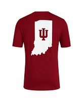 Adidas Men's Crimson Indiana Hoosiers Reverse Retro Baseball 2 Hit T-Shirt