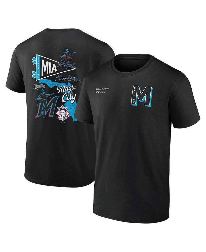 Fanatics Men's Miami Marlins Split Zone T-Shirt