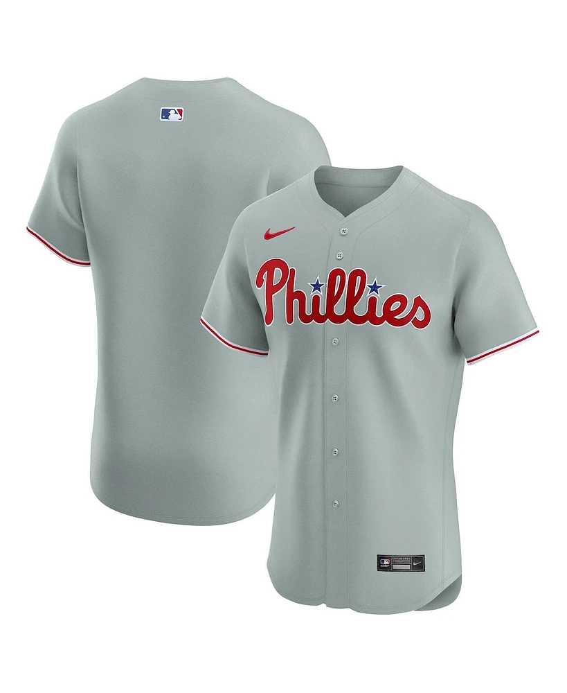 Nike Men's Gray Philadelphia Phillies Road Elite Jersey