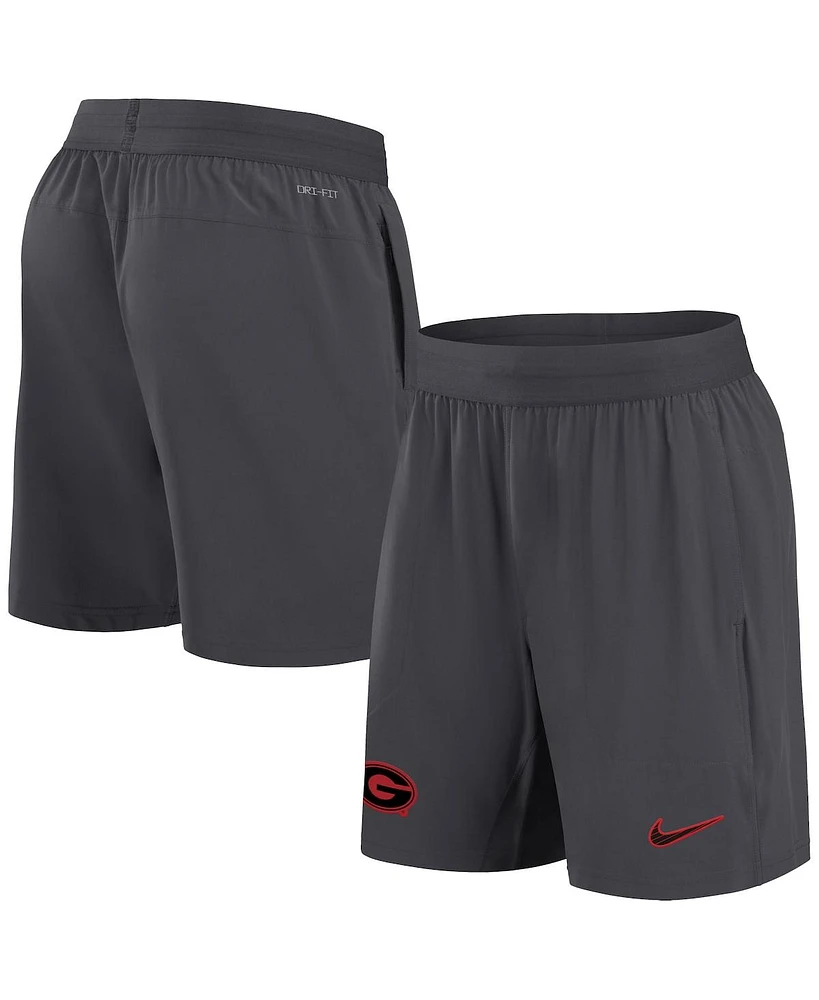 Nike Men's Anthracite Georgia Bulldogs 2024 Sideline Performance Shorts