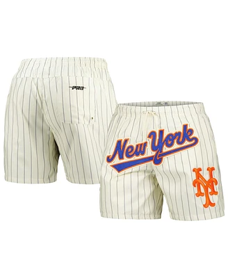 Pro Standard Men's Cream New York Mets Pinstripe Retro Classic Woven Shorts